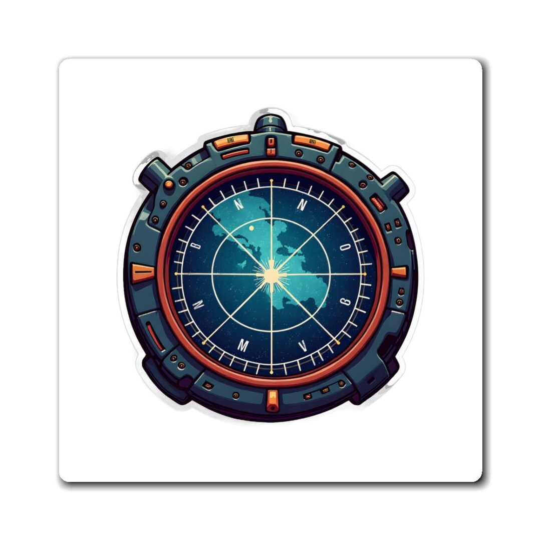 Compass Fridge Magnet, Steampunk Kitchen Magnet, Sci-fi Refrigerator ...