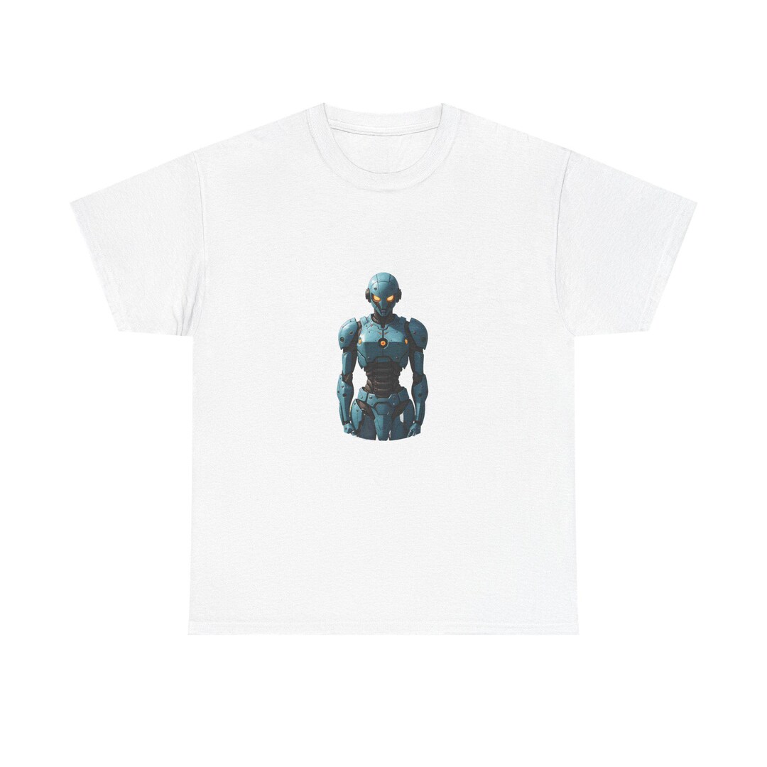 Robot Android T-shirt, Sci-fi Futuristic Tee, AI Technology Digital Art ...
