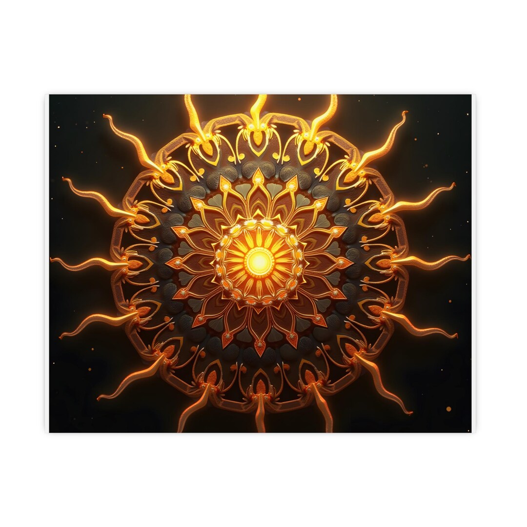 Mandala Wall Art Print, Spiritual Bedroom Decor Poster, Sacred Geometry ...