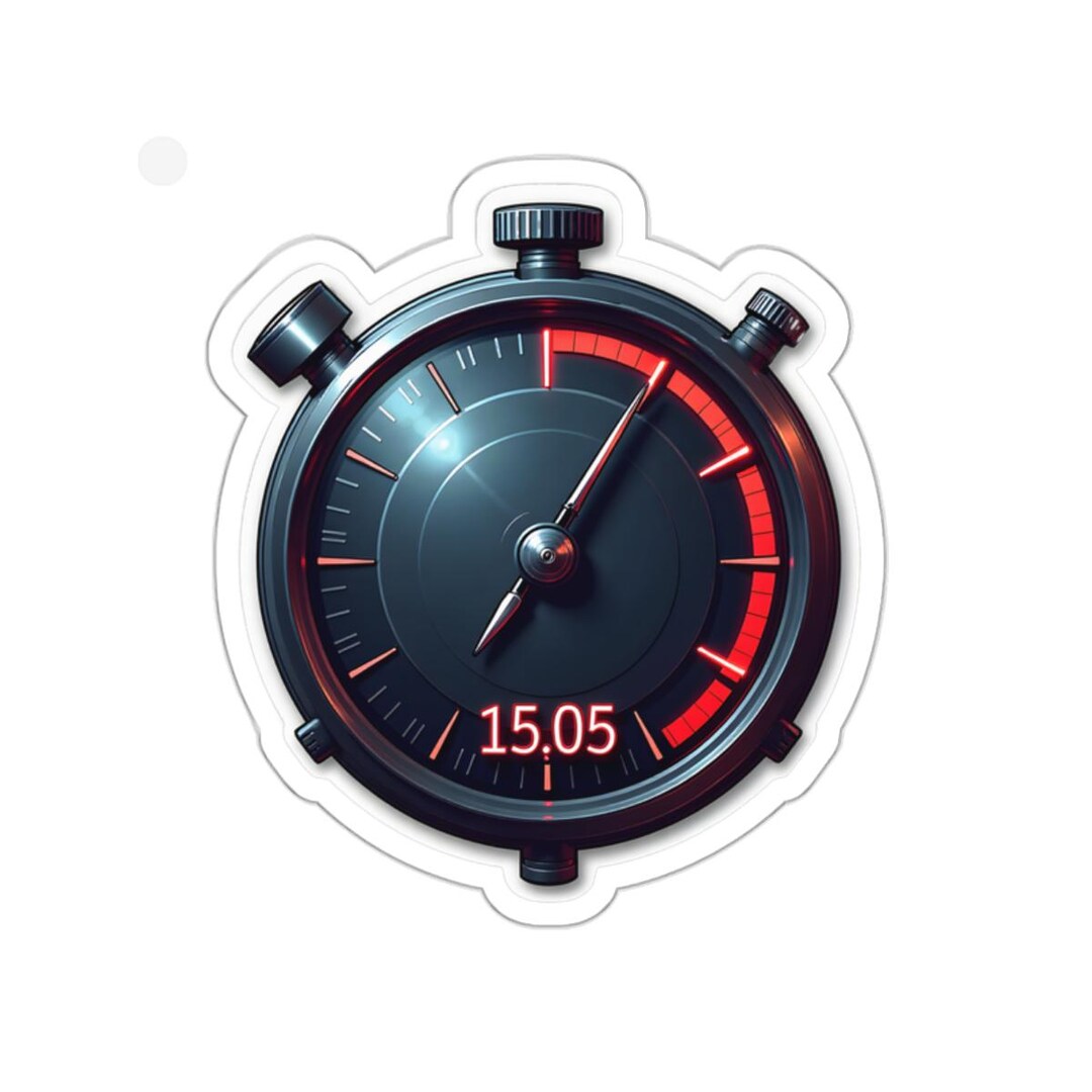 Timer Decal Cyberpunk Stopwatch Laptop Sticker, Digital Timer Vinyl Decal, Gaming ...