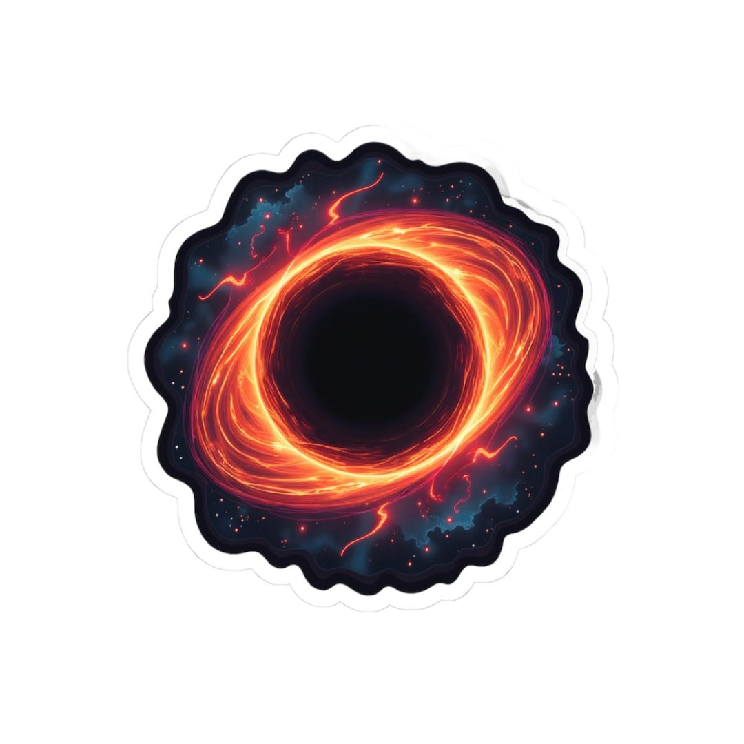 Black Hole Sticker, Space Laptop Decal, Astronomy Vinyl Sticker, Cosmic ...
