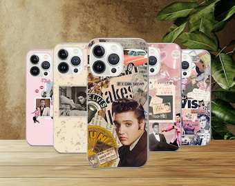 Funda vintage de Elvis Presley para iPhone 17Pro, 16, 15, 14, 13, 12, Samsung S26, S25, S24, S23Fe, A16, A26, A56, Pixel 10, 9Pro