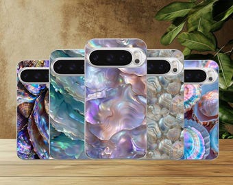 Mollusk Phone Case Abalone Shell Cover for Google Pixel 10, 10Pro, 9, 9Pro, 8A, 8, 7A, 6A, Samsung S26, S25, S24Fe, A16, iPhone 17, 16