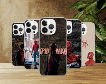 Funda de Spider-Man para iPhone 17Pro, 16, 15, 14, 13, 12, Samsung S26, S25, S24, S23Fe, A16, A26, A56, Pixel 10, 9Pro