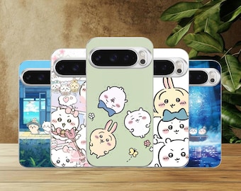 Chiikawa Phone Case Kawaii Anime Cover for Google Pixel 10, 10Pro, 9, 9Pro, 8A, 8, 7A, 6A, Samsung S26, S25, S24Fe, A16, iPhone 17, 16
