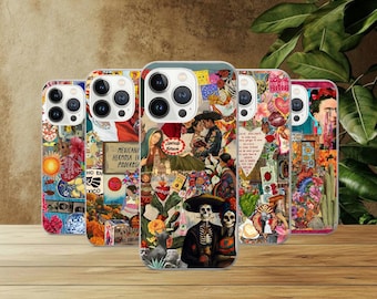 Mexikos telefonskal med mexikanskt latinamerikanskt motiv för iPhone 17Pro, 16, 15, 14, 13, 12, Samsung S26, S25, S24, S23Fe, A16, A26, A56, Pixel 10, 9Pro