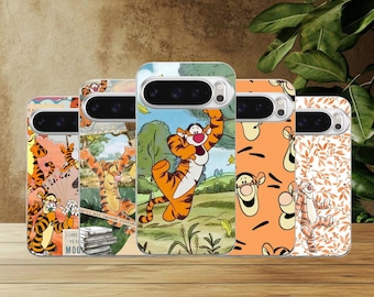 Tigger Phone Case Disney Nostalgia Cover for Google Pixel 10, 10Pro, 9, 9Pro, 8A, 8, 7A, 6A, Samsung S26, S25, S24Fe, A16, iPhone 17, 16