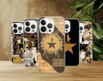 Funda para teléfono con diseño del musical de Broadway Hamilton para iPhone 17Pro, 16, 15, 14, 13, 12, Samsung S26, S25, S24, S23Fe, A16, A26, A56, Pixel 10, 9Pro