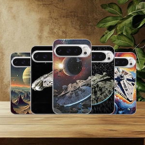Millenium Falcon Phone Case Star Wars Cover for Google Pixel 10, 10Pro, 9, 9Pro, 8A, 8, 7A, 6A, Samsung S26, S25, S24Fe, A16, iPhone 17, 16