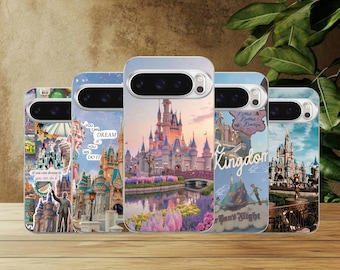 Magic Kingdom Phone Case Disneyworld Cover for Google Pixel 10, 10Pro, 9, 9Pro, 8A, 8, 7A, 6A, Samsung S26, S25, S24Fe, A16, iPhone 17, 16