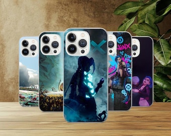 Funda Arcane Jinx para iPhone 17Pro, 16, 15, 14, 13, 12, Samsung S26, S25, S24, S23Fe, A16, A26, A56, Pixel 10, 9Pro