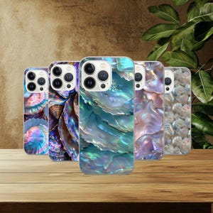 Mollusk Phone Case Abalone Shell Cover For iPhone 17Pro, 16, 15, 14, 13, 12, Samsung S26, S25, S24, S23Fe, A16, A26, A56, Pixel 10, 9Pro