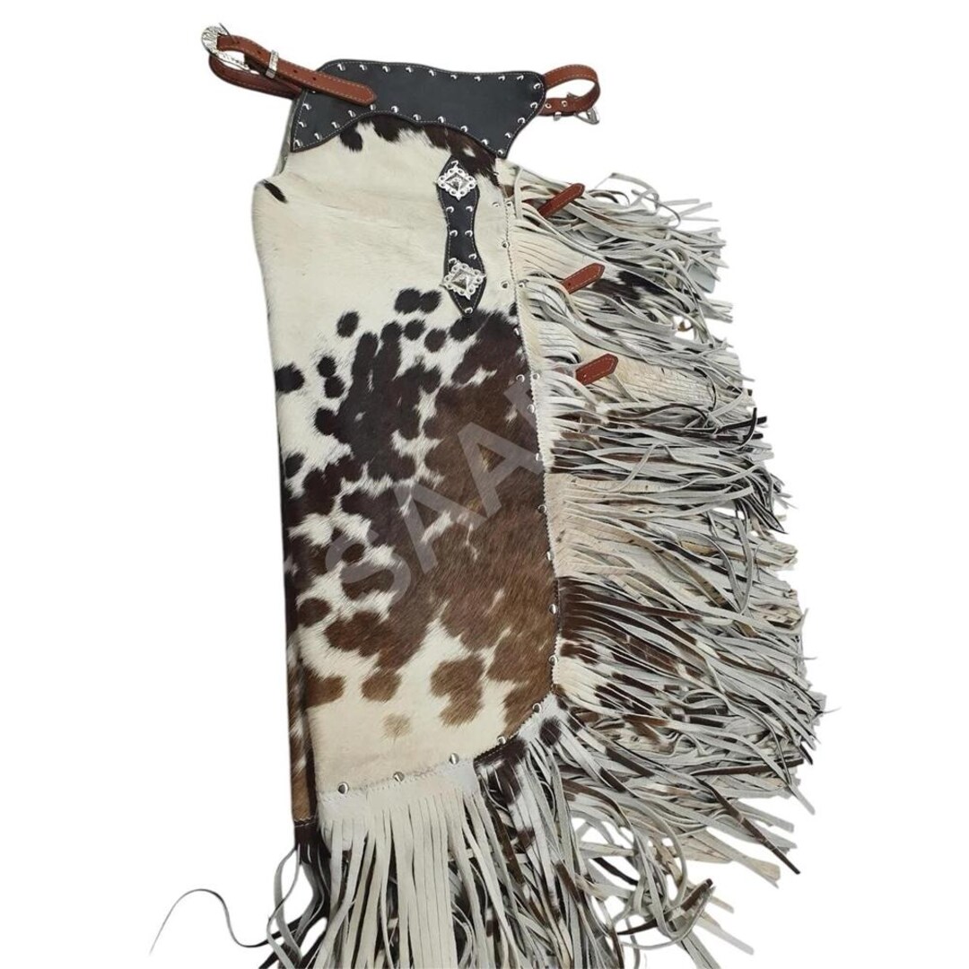 Cowhide Rodeo Chaps Cowhide Leather Rodeo Chaps With Fringe – Western Batwing Chaps for ...