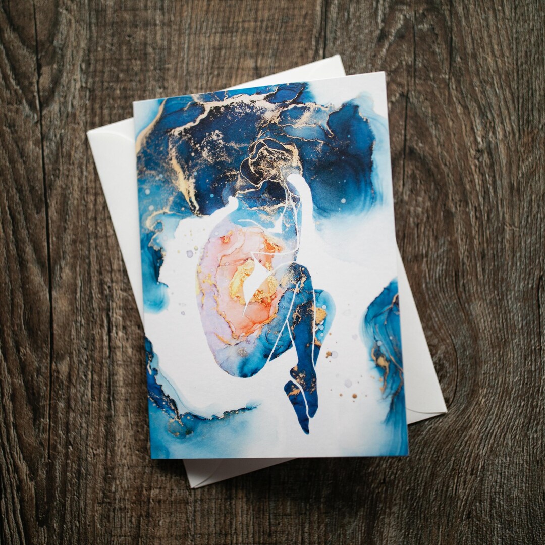 Cocoon Art Greeting Card With Envelope - Blank Inside - Etsy
