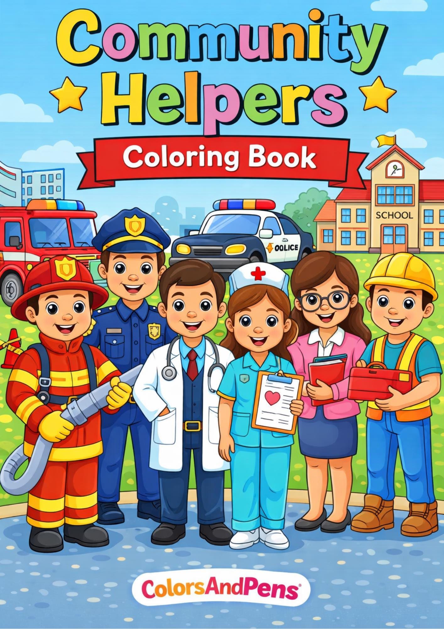 Community Helpers Coloring Book for Kids | Preschool Printable PDF - Etsy