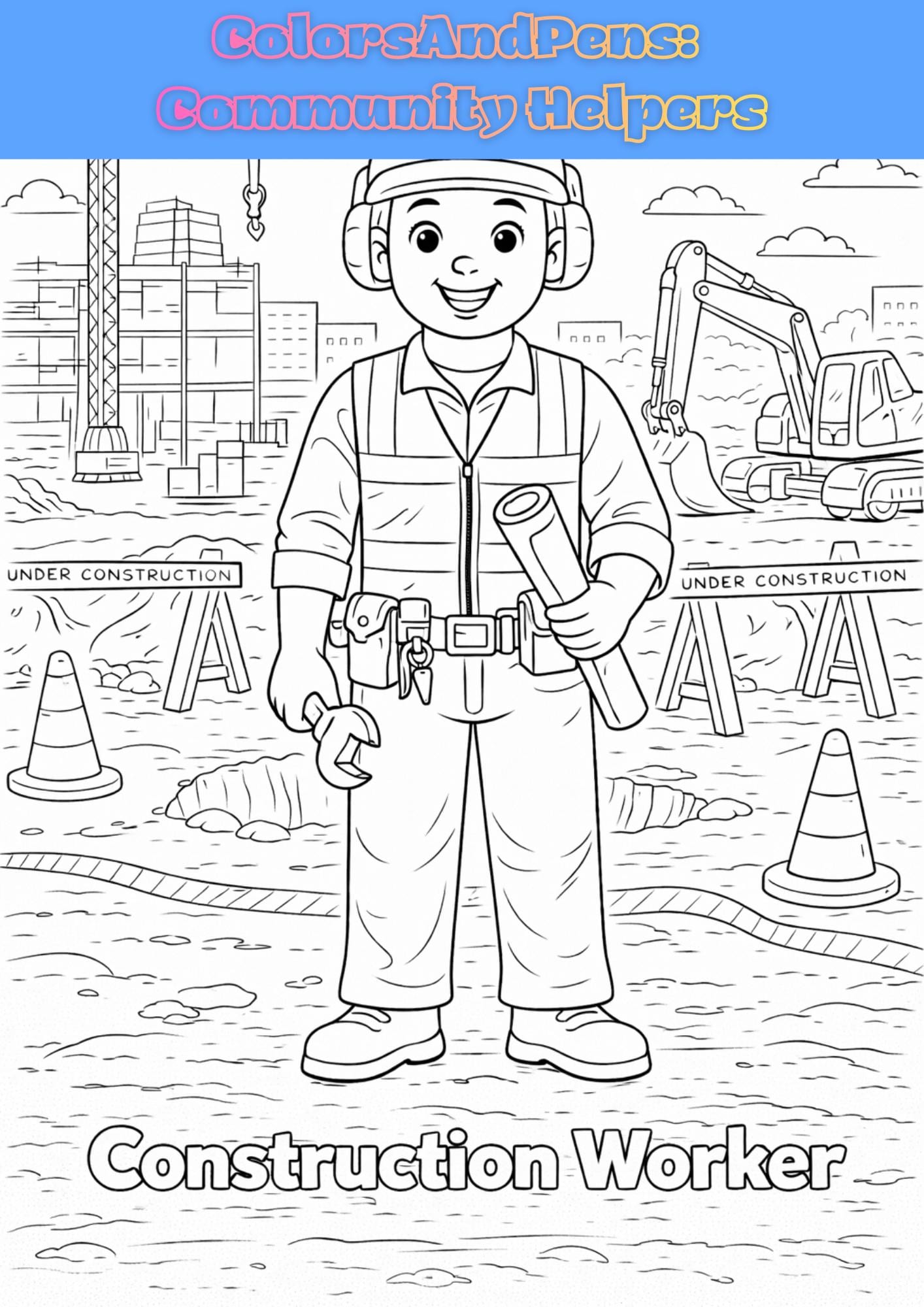 Community Helpers Coloring Book for Kids | Preschool Printable PDF - Etsy