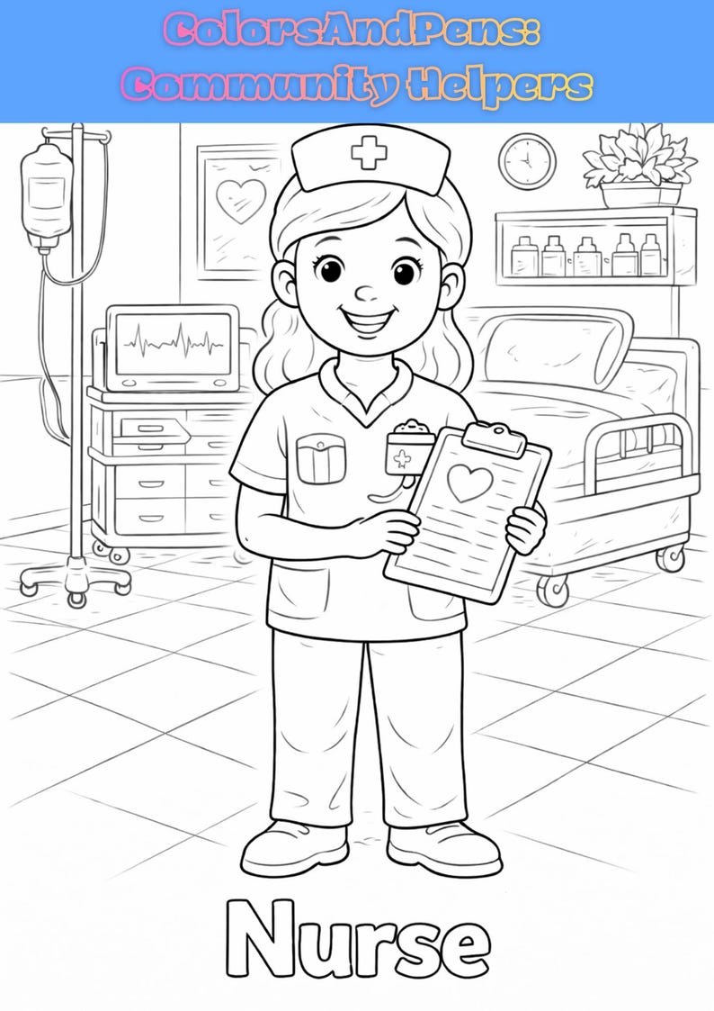 Community Helpers Coloring Book for Kids | Preschool Printable PDF ...