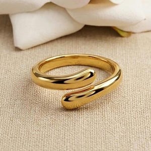 Chunky Gold Plated Wrap Ring,925 Sterling Silver Statement Ring, Minimalist Tear Drop Open Band, Sculptural Bypass Ring, Gift for Her