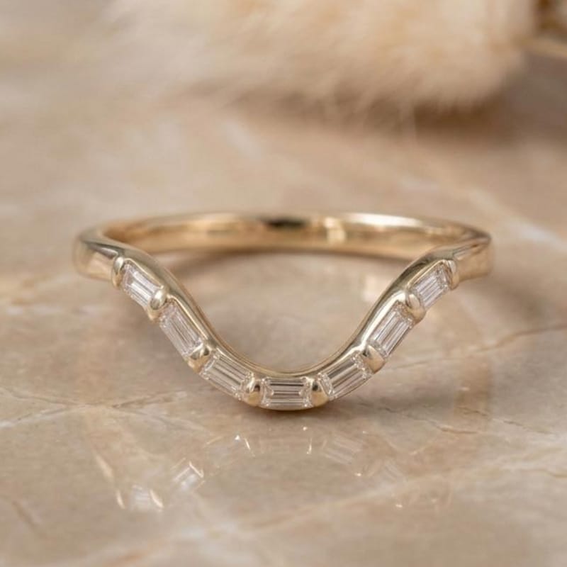 Wedding Rings Images. Free Deep U Shape Wedding Band - Etsy