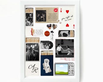 Matchbook Art Poster Template | Personalized Canva Printable | Romantic Anniversary Gift