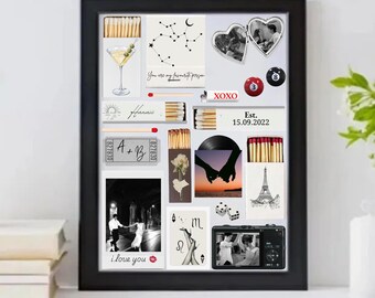 DIY Matchbox Poster Template | Personalized Anniversary Gift | Canva Printable Download