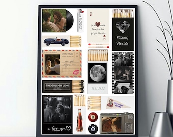 Personalized Matchbox Poster | DIY Anniversary Gift (Canva Template)