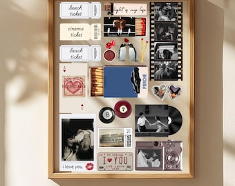 Custom Matchbook Poster Template, DIY Anniversary Gift (Digital Download)