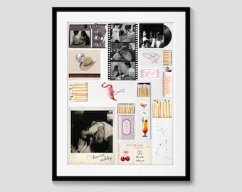 DIY Matchbox Photo Collage Template, Friend Gift (Canva Editable, Printable Poster)