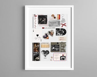Editable Matchbox Poster Canva Template | Romantic Anniversary Gift | Instant Download