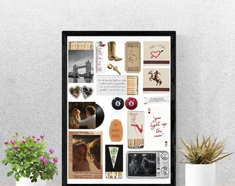 Custom Matchbox Memory Poster, Couples Anniversary Gift (Canva Template Digital Download