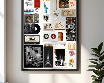 Personalized Matchbox Poster Template | Editable Canva Art | Romantic Couple Gift Download