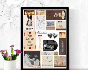Personalized Matchbox Poster Template | DIY Anniversary Gift (Digital Download)