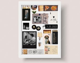 Editable Matchbox Template Canva | Personalized Matchbook Art | Romantic Anniversary Printable