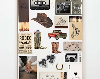 Personalized Matchbook Poster | Custom Matchbox Art Print | Retro Anniversary Gift for Him | Vintage Wall Decor | Digital Download