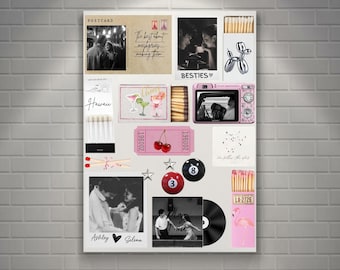Personalized Matchbox Art Print Template, Bestie Gift (DIY Canva, All Sizes)