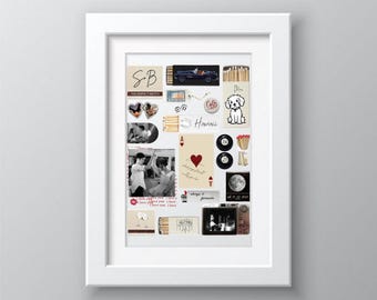 DIY Matchbox Poster Template, Anniversary Gift (Canva, Digital Download, 18x24, 16x20, 11x14