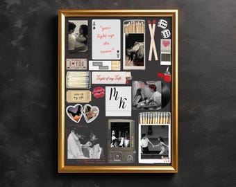 Editable Matchbox Poster Canva Template | Personalized Anniversary Gift | Digital Download
