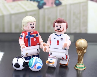 Custom Made Minifigure Soccer Player Set - The Terminator and Hurricane