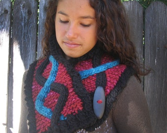 Knit Pattern - Cowl Scarf Wrap