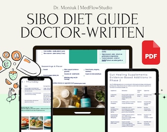 SIBO Diet Guide Doctor-Written | Low FODMAP Meal Plan | IBS Diet | Gut Healing | Printable pdf
