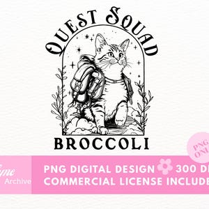 Imagen PNG de un gato y un dragón de Quest Squad, Romantasy Book Lover (Descarga digital)