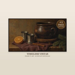 Earthenware Pot Frame TV Art | 19th Century Style Mulled Wine Still Life | Samsung The Frame TV Digital Download