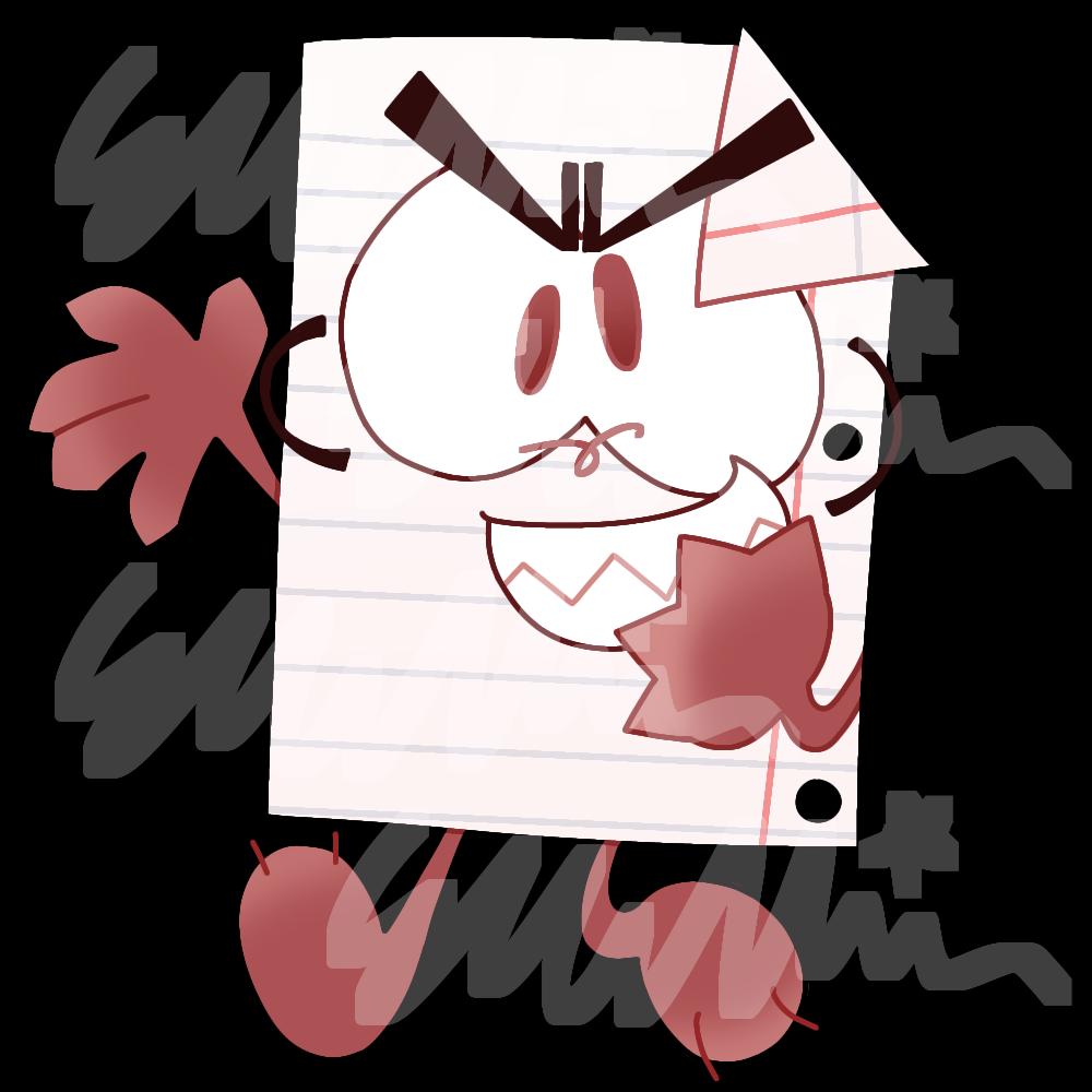 Paper Inanimate Insanity Keychain (evil Paper/paper Double Sided Option ...