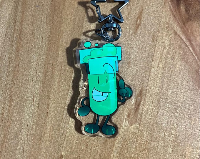 Test Card Keychain Test Tube Inanimate Insanity Keychain - Etsy