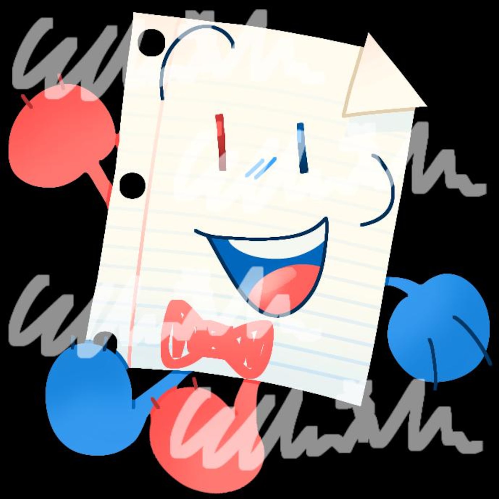 Paper Inanimate Insanity Keychain (evil Paper/paper Double Sided Option ...