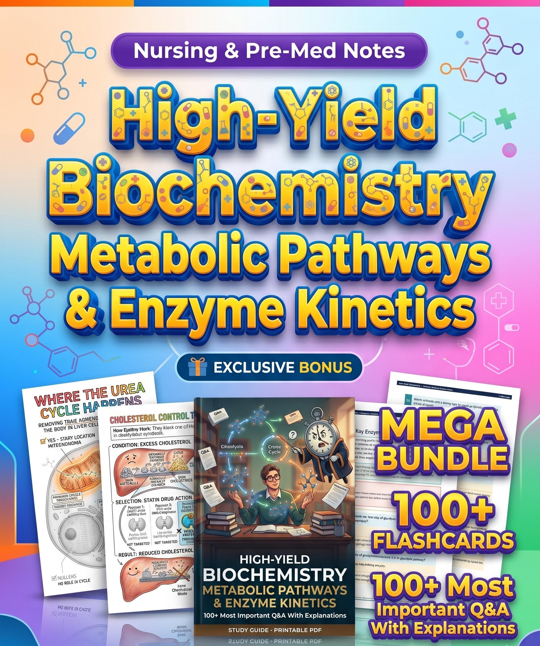 High-yield Biochemistry Study Guide, Metabolic Pathways, Enzyme ...