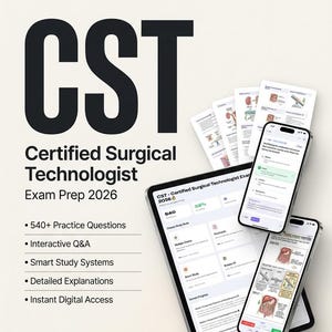 CST Exam Prep 2026: Övningsprov för certifierad kirurgisk teknolog (digital nedladdning)