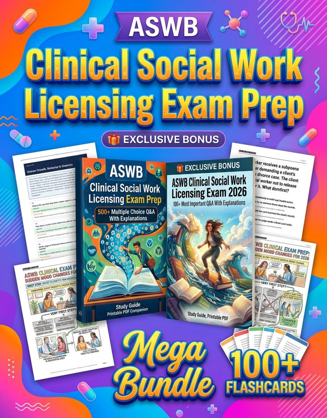ASWB Clinical Social Work Exam Prep Study Guide, 500+ Questions ...