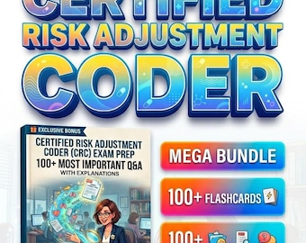 CRC Exam Prep Study Bundle, Risk Adjustment Coding Flashcards | Hcc & Icd-10-CM Study Guide | Digital Download PDF