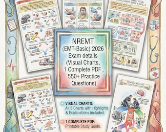 Guida di studio per la preparazione all'esame NREMT EMT-Basic per studenti di infermieristica 2026: oltre 550 domande di pratica.